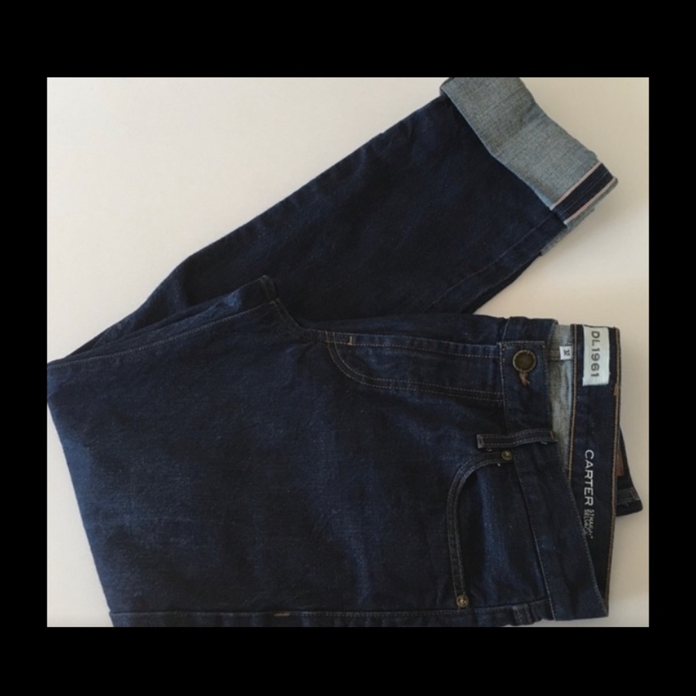 DL1961 CARTER STRAIGHT SELVEDGE KENNEDY JEANS, 32